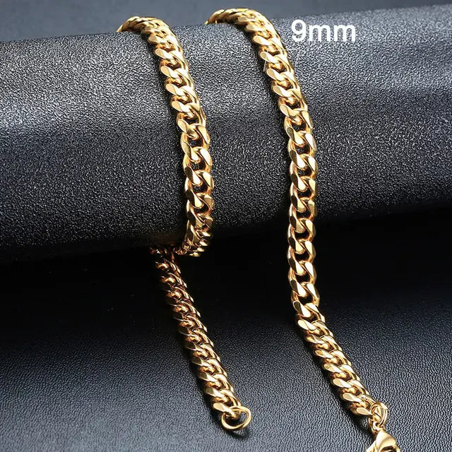 Stainless Steel Curb Chain Necklaces